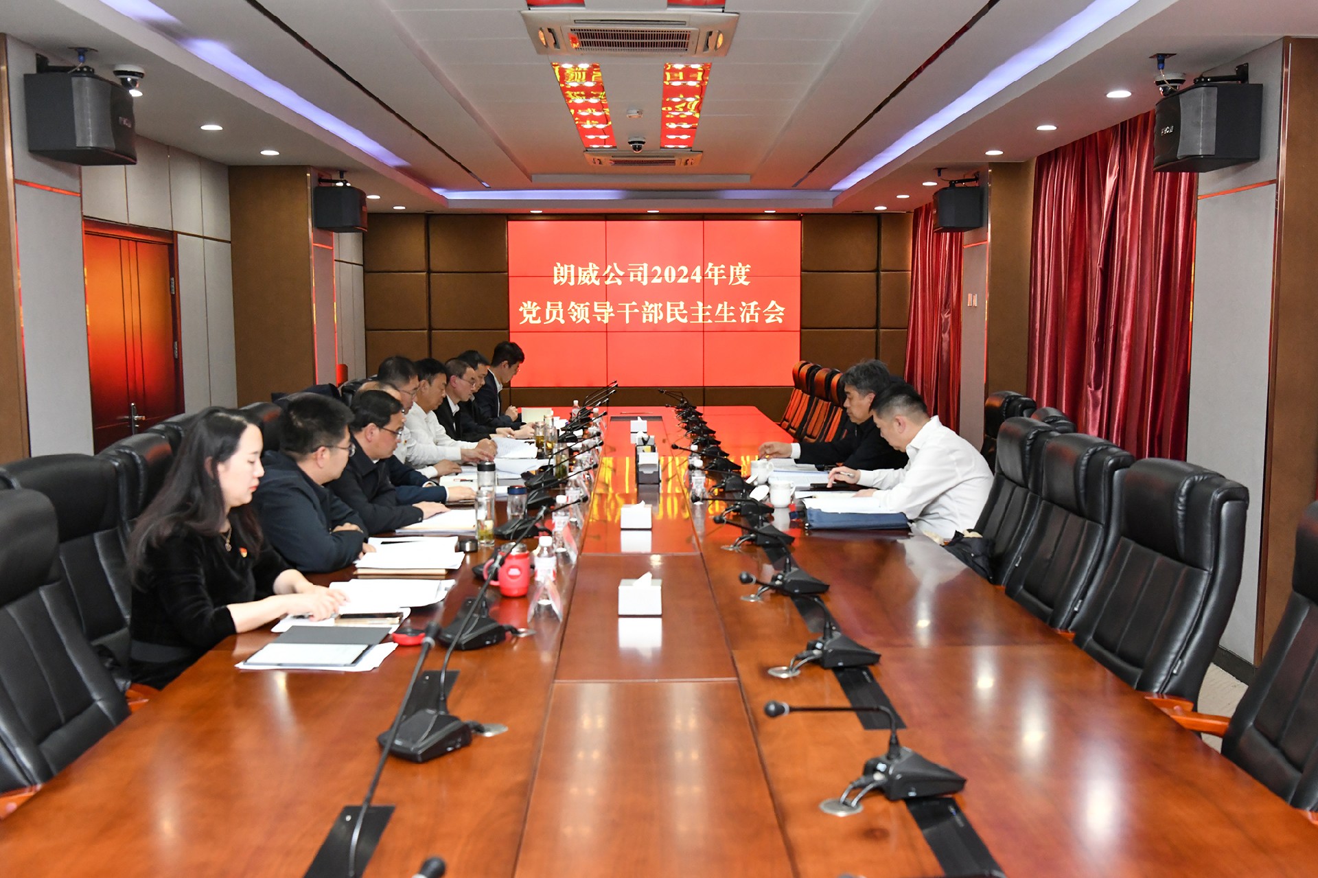 劉穎參加指導朗威公司2024年度領導班子民主生活會并調研